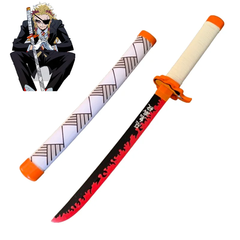 Demon Slayer Role Play 24inch Kamado Tanjiro Bamboo Assembled Sword Katana Kimetsu no Yaiba Hagashi Akihito 60cm Weapon Model