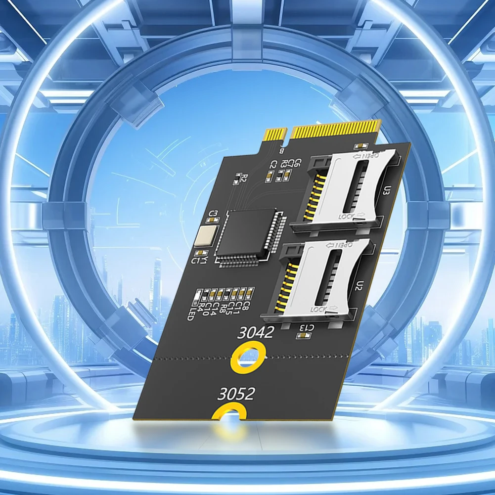 مايكرو SD TF بطاقة إلى M.2 NGFF B مفتاح محول M.2 NGFF B-KEY إلى مايكرو SD TF قارئ بطاقات T-فلاش بطاقة M.2 B بطاقة محول