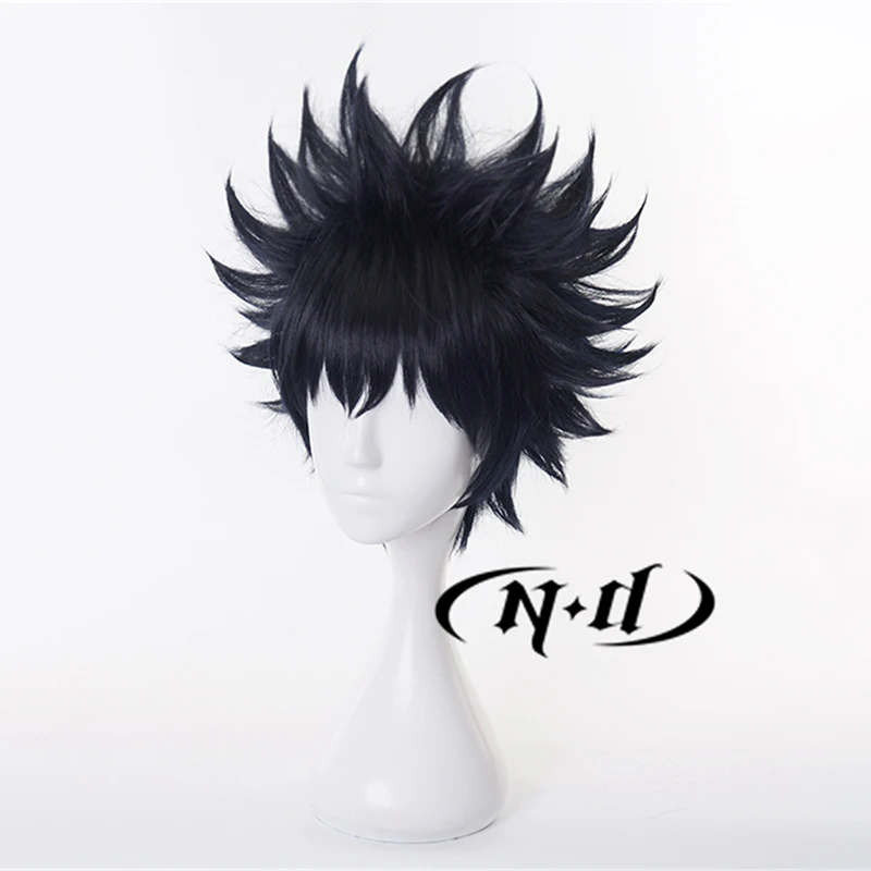 Pelucas de Cosplay ND Megumi Fushiguro Jujutsu Kaisen, pelucas de pelo negro para Cosplay de Anime, fiesta temática de disfraz, Comic Con Coser sintético