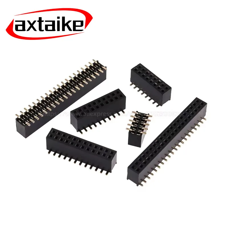 10PCS 1.27mm SMD SMT 2*3-50Pin Double row 3p 4p 5p 6p 7p 8p 10p 12p 15p 20p 40p 50p Male PCB Board Header Connector Strip