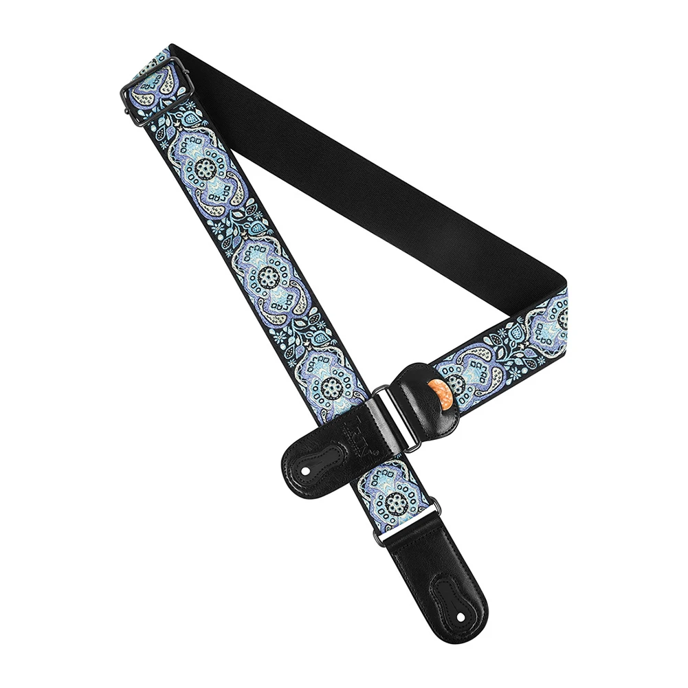 Acoustic Guitar Belt Strap Breathable Fabric Comfortable Design Easy To Use Accommodate Paddles Of Different Thicknesses