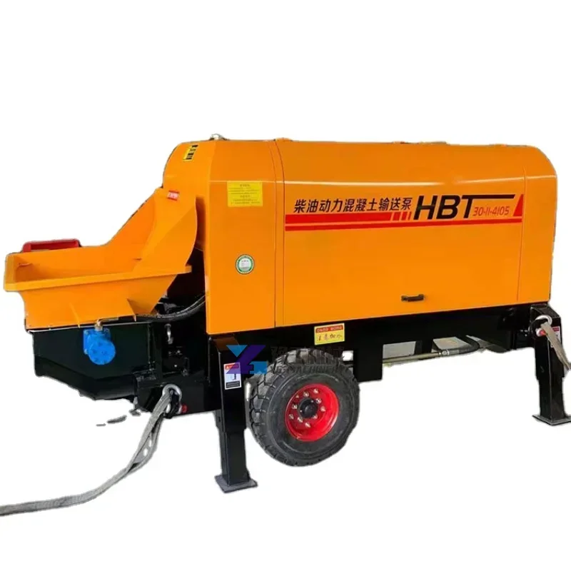 3 - 20m3 Portable Small Electric Diesel Mobile Concrete Mixer with Pump