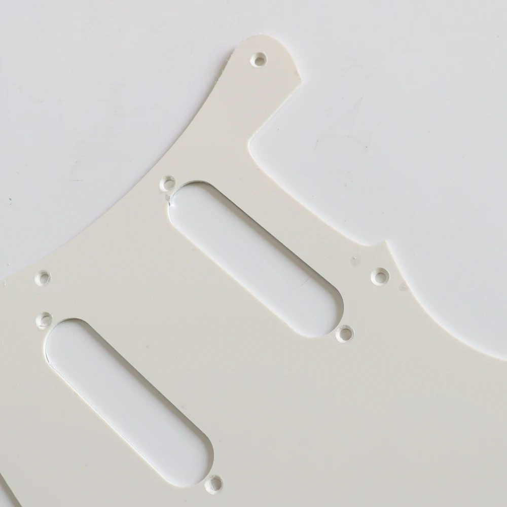 Donlis 1.6 مللي متر 1رقائق 57 قالب 8 ثقوب Parchment ST جيتار Pickguard للقيثارات SSS باللون الأبيض