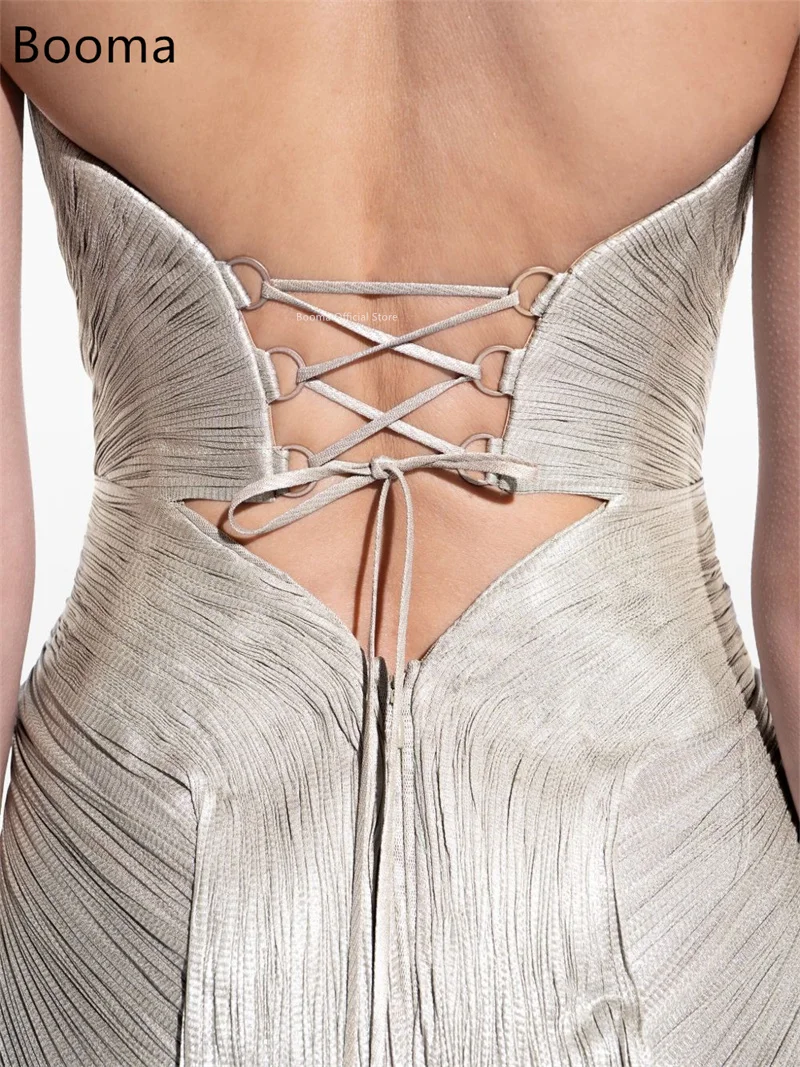 Booma simples sem alças sereia vestidos de noite formais vestidos de festa para mulheres elegante plissado longo vestido de baile personalizar 2025