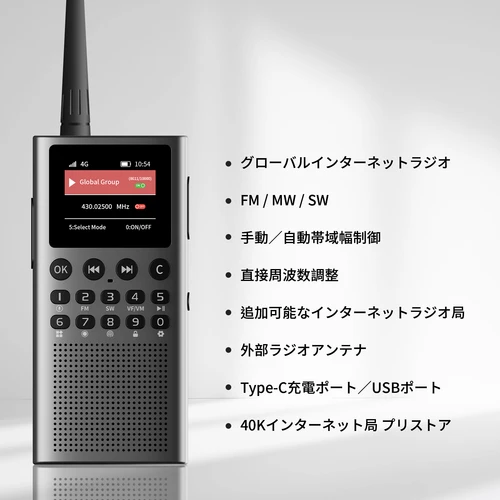 Imagen 2 del producto Choyong WT2 Radio multifuncional profesional/negocios intercomunicador público global de largo alcance recargable de mano