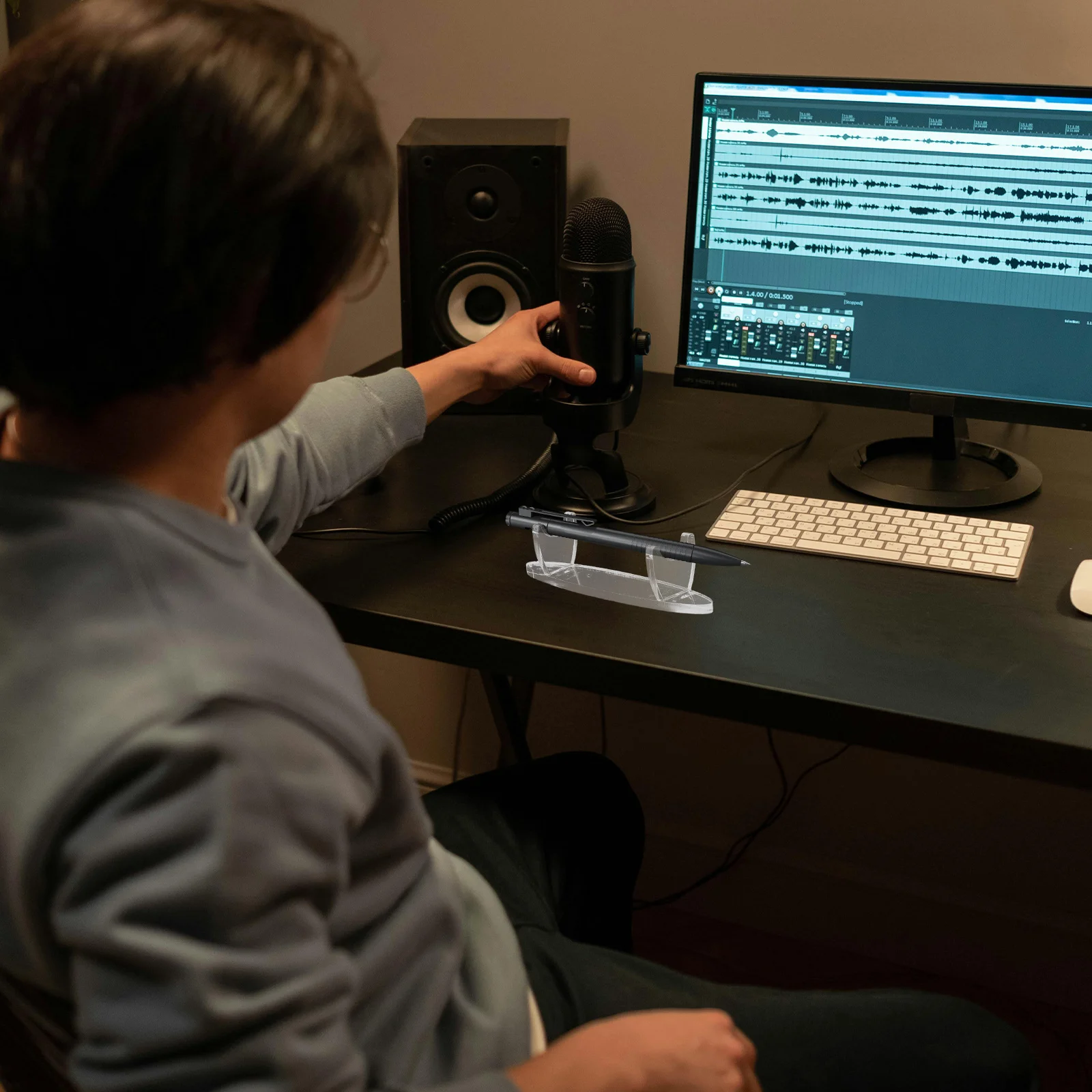 2 Buah Tempat Pena Akrilik Transparan Vertikal untuk Pena Fountain, Ballpoint, dan Rak Organizer Kuas Makeup