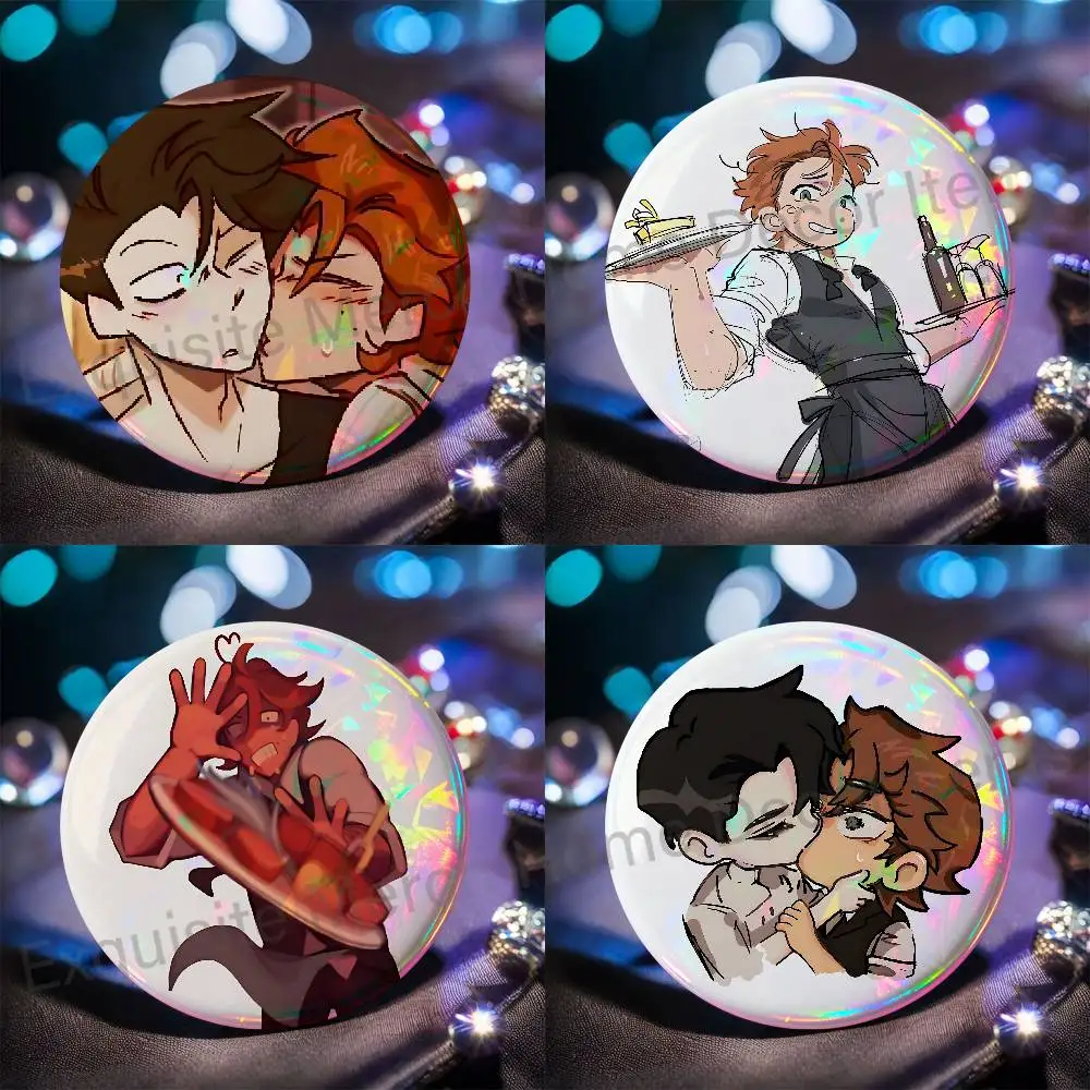 D-Dead P-Plate Vincent Rody 32mm 58mm 75mm 44mm 25mm Anime Badges Brooches DIY Pins Decorations Birthday Gifts
