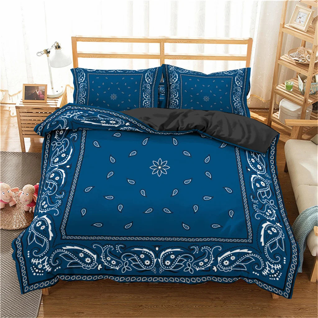 Paisley Bandanna Printpolyester Duvet Flowers Abstract Bedding Set Bedroom Decor Comforter Cover Single Double King Bedclothes