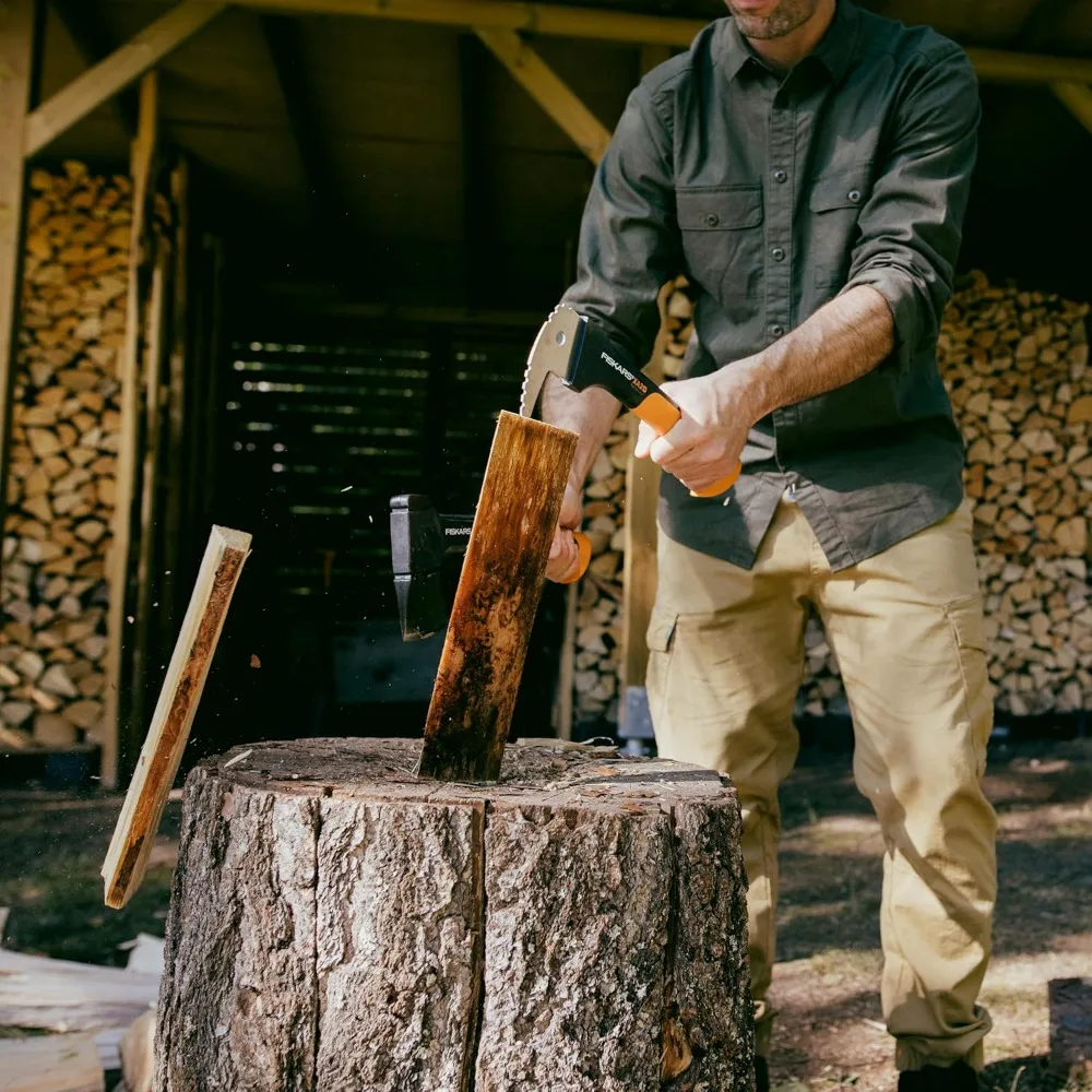 12" Log Handling Hook with Non-Slip Grip - Angled Blade for Firewood Rotation & Stacking - Durable Outdoor Tool