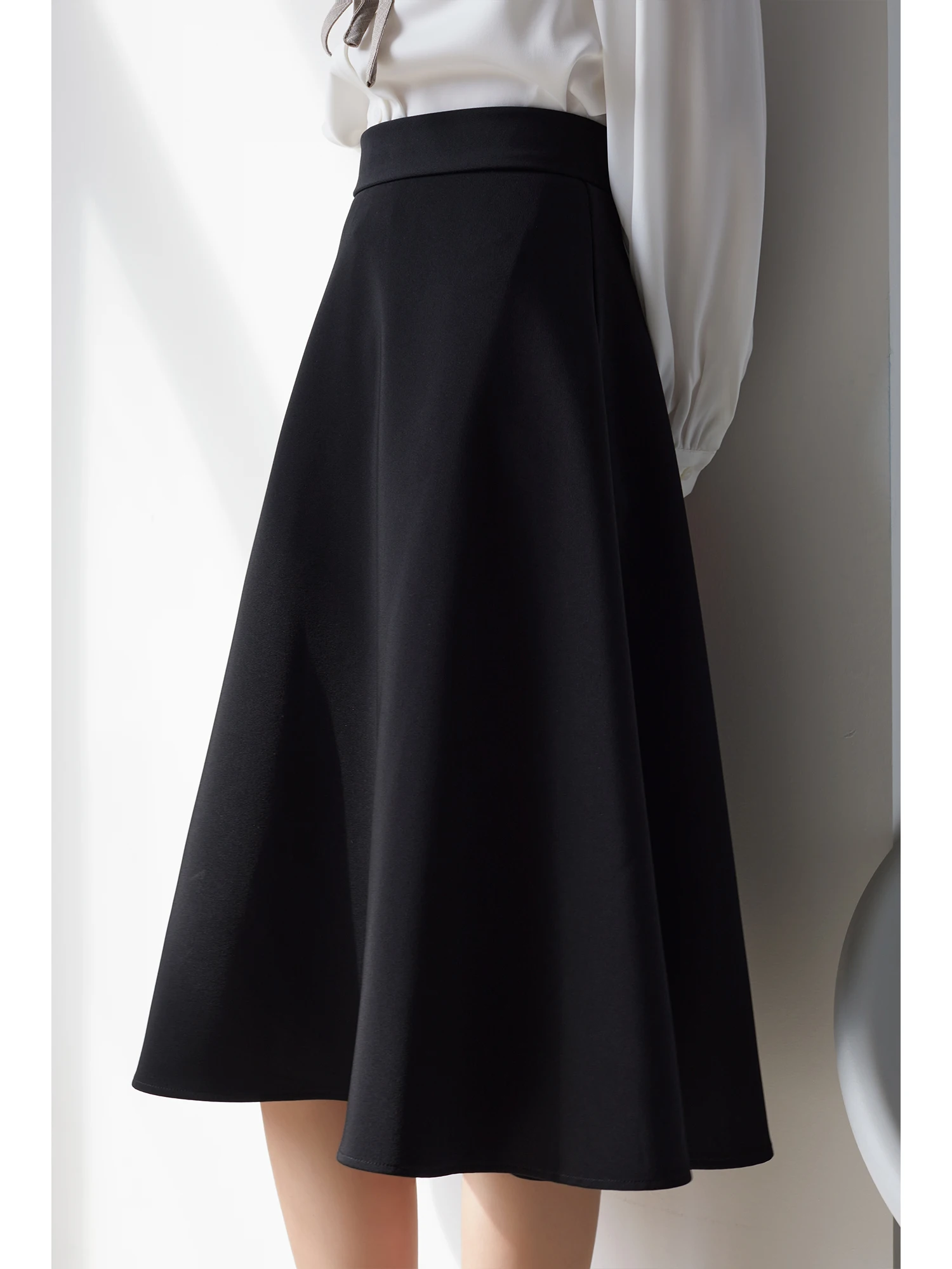 

USEEN Юбка-миди трапециевидной формы с высокой талией для поездок на работу Ele Silent Bla Pear Ape Bodycon Юбки Busin из полиэфирного волокна