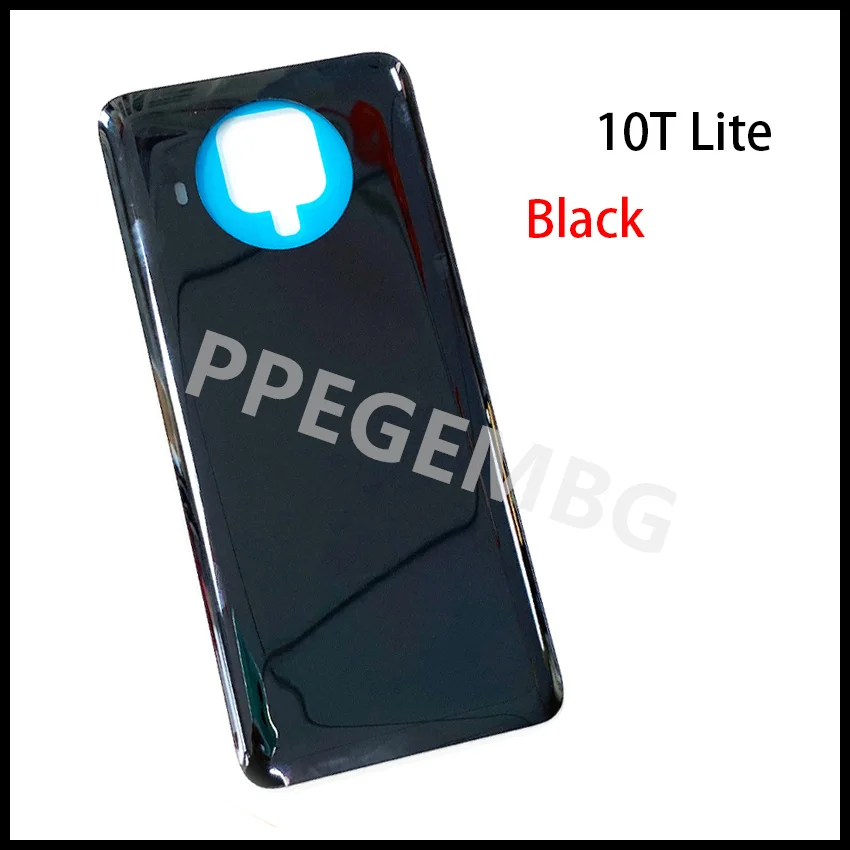 Achterglas Voor Mi 10T Lite 5G Voor Xiaomi Mi 10T Lite Behuizing Achterkant Case Accu Cover Paneeldeksel Deur + Zelfklevend Vervangend Onderdeel