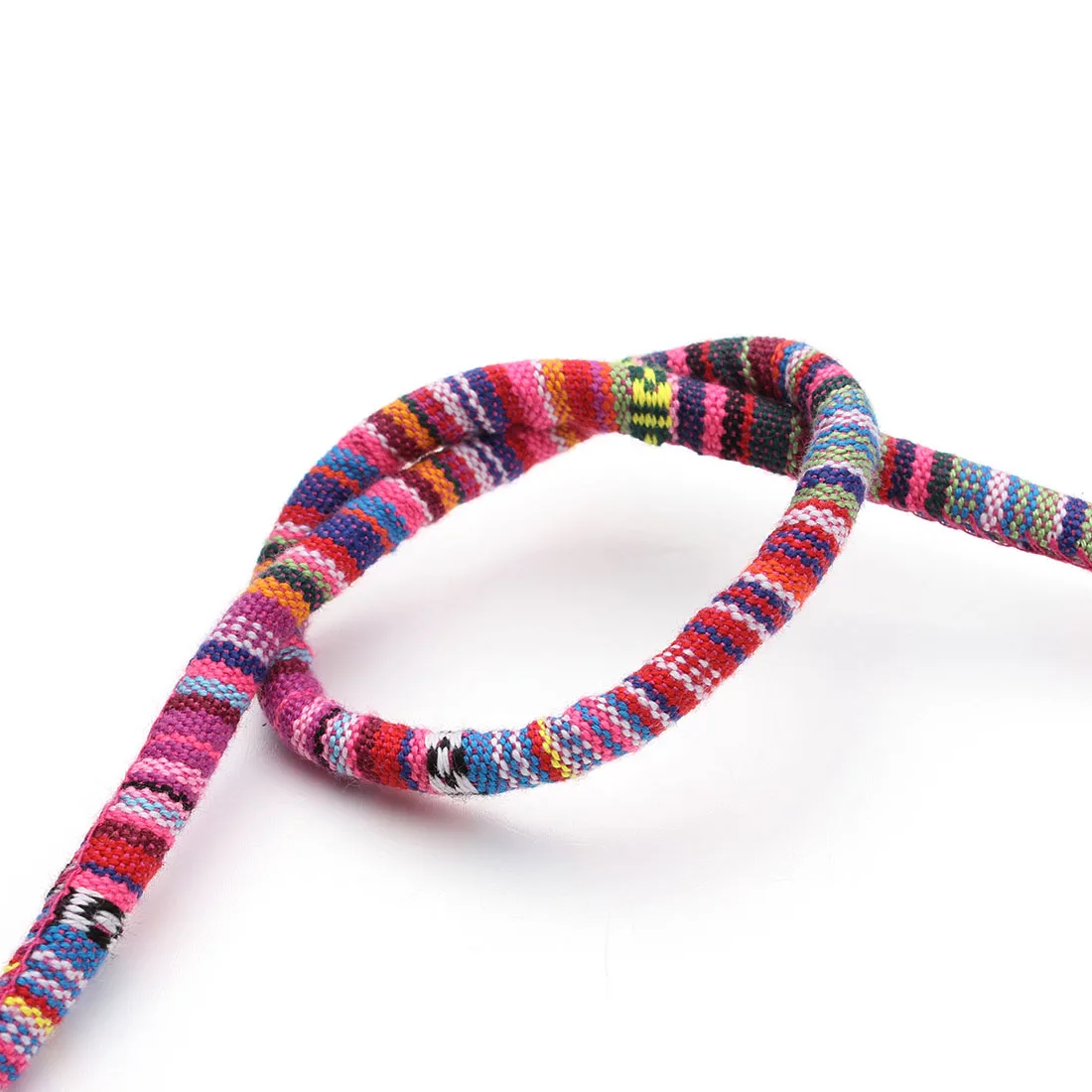 6mm Cotton Cords Multi Colors Round Fabric Ethnic Rope Textile Wrap Embroider Cords For DIY Handmade Bracelets Making Supplies