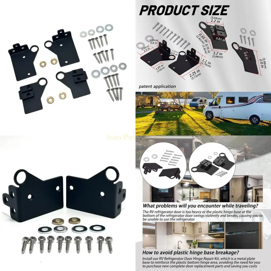 

J0MA Untarnished Refrigerator Door Joint Repair Set Permanent Oxidation Resistant Easy Installation for Travel Trailers