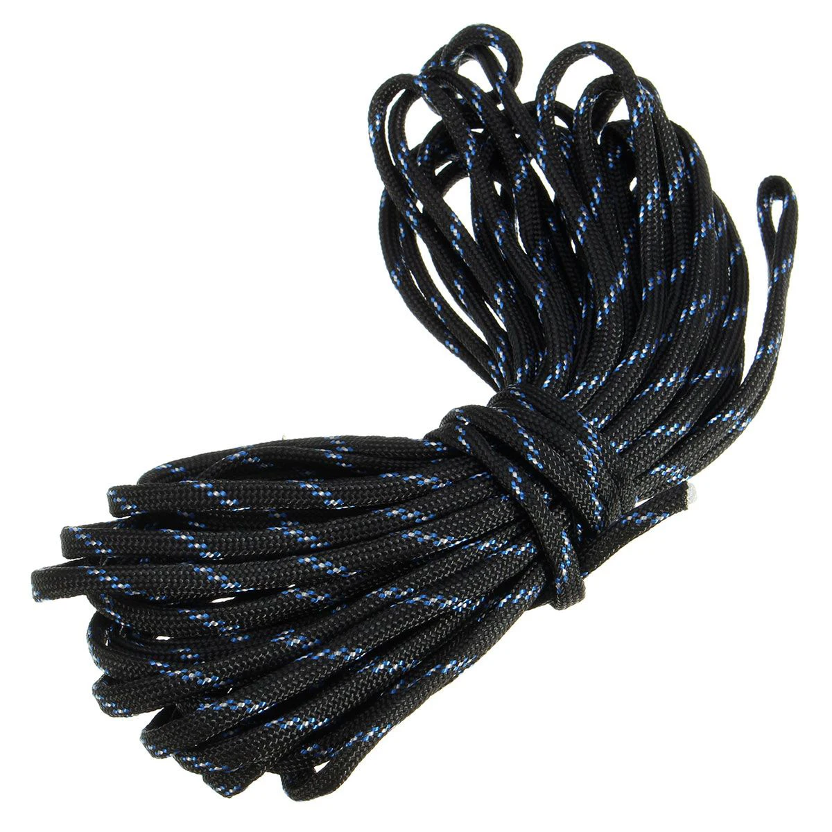 7 Rope Paracord Parachute Rope Resistant Camping Survival Color: Black Camo Length: 15M