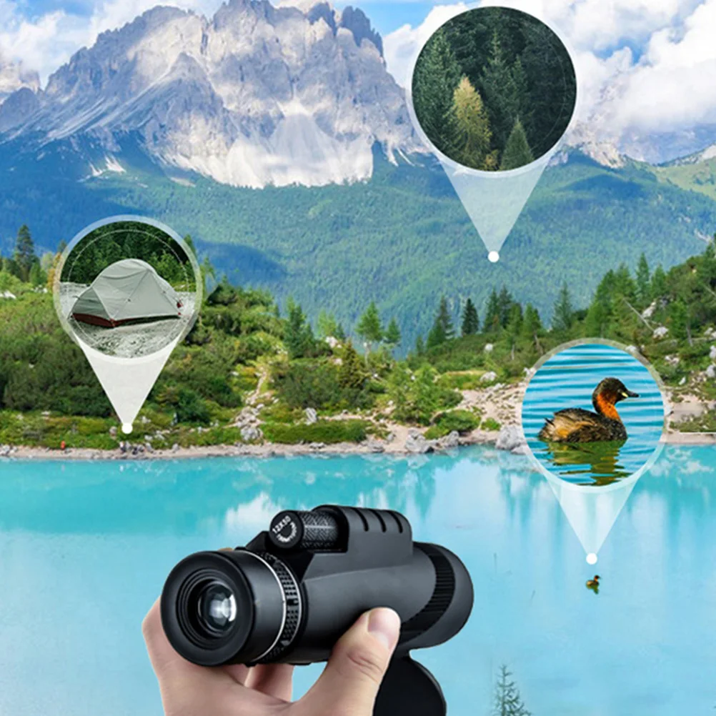 

40X60 Pocket Monocular Telescope Hd For Wildlife Camping Concert Travel Outdoor Sports Portable Small Compact Scope With Phone