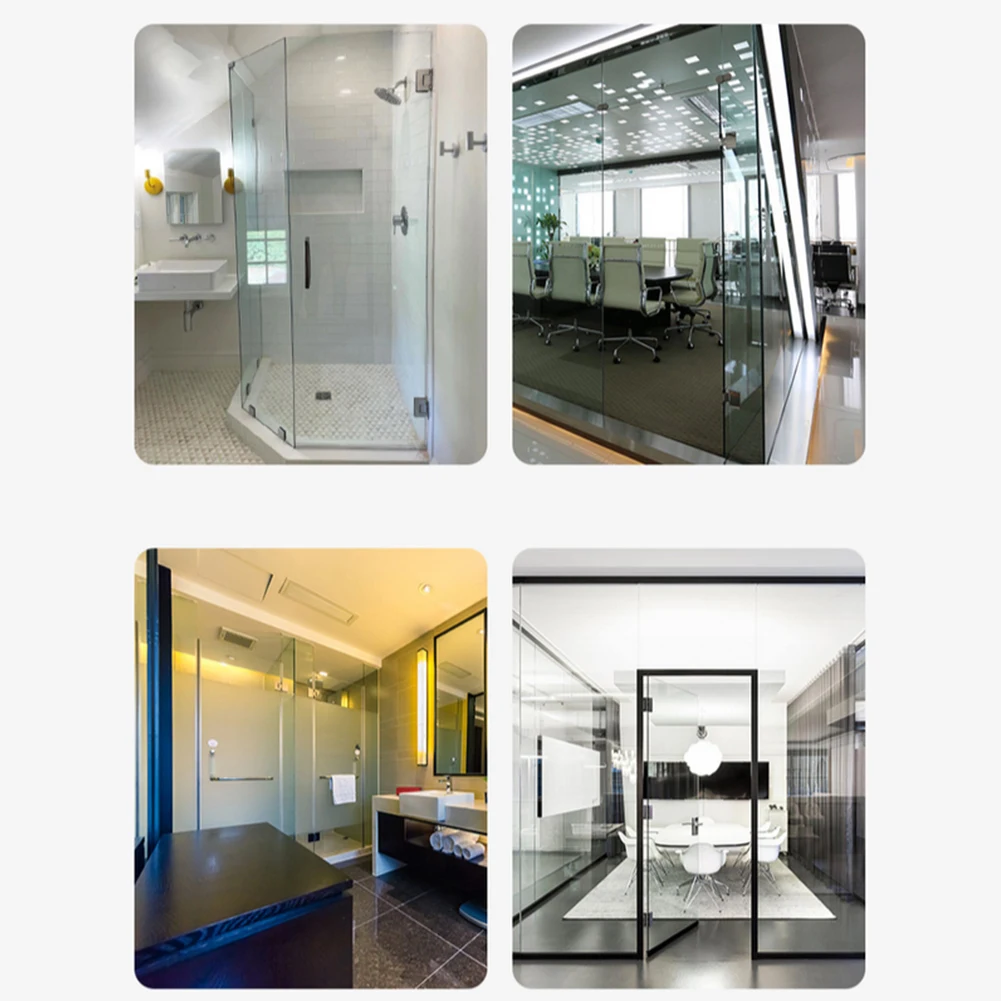 لوحة زجاجية تثبيت مشبك زجاجي نحاسي 8-12 مم توافق الزجاج مشبك U سهل التركيب لتركيب الحمام