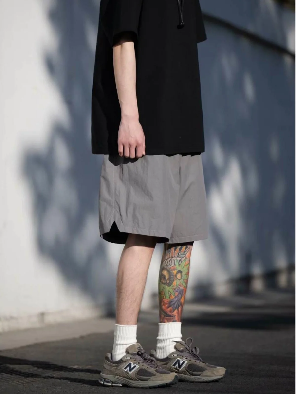 

Летние мужские повседневные брюки Five-Quarter для улицы и пляжа, свободная универсальная функциональная рабочая одежда, брюки с прямыми штанинами Qui Dry