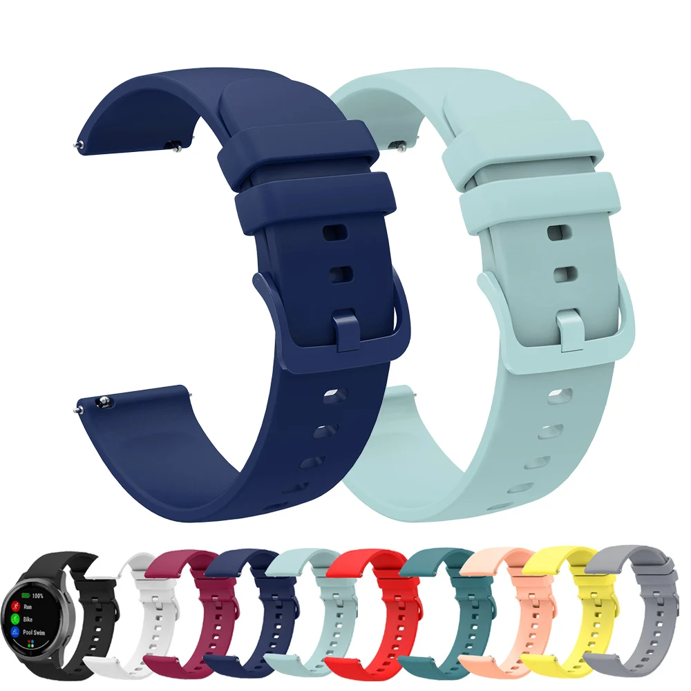 Correa de 22mm para Fossil GEN 6 5 5e 44mm/GEN 5 LTE 45mm correa de silicona para reloj Fossil Gen 5 Julianna Garrett Carlyle HR