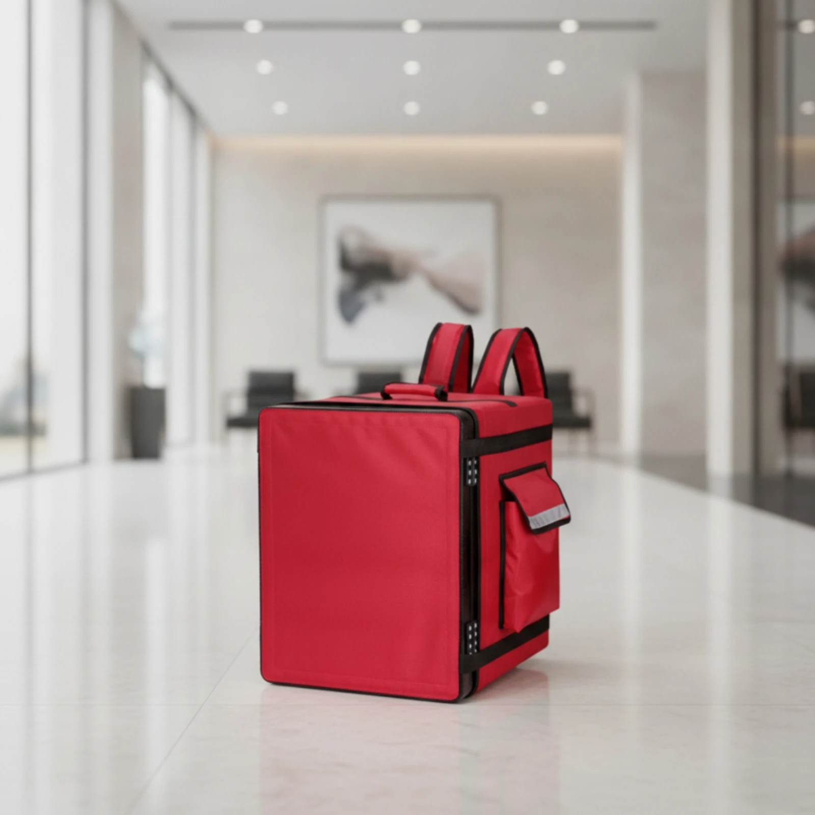 Food Delivery Backpack Large Capacity Delivery Box with Shoulder Straps Hand Carry Bag Sturdy for Couriers