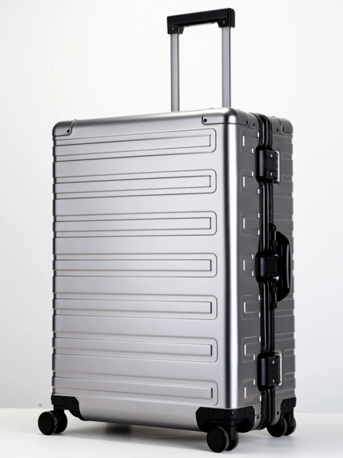 2024 New Light Luxury All Aluminum Trolley Box Thickened Aluminum Magnesium Alloy Luggage Business Metal Large Travel Box for Me