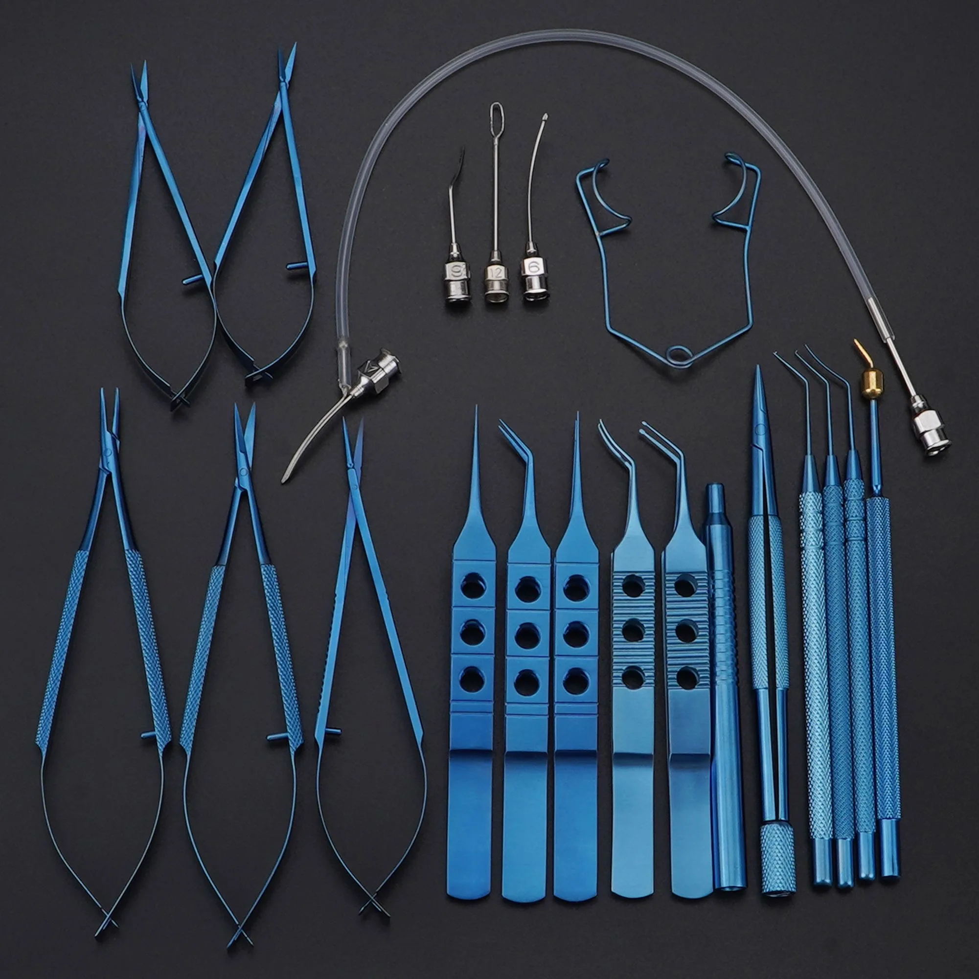 21pcs Set Cataract Intraocular Lens Implantation Micro Surgery Instrument Set Titanium