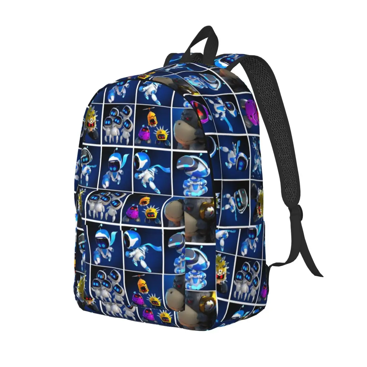 Astrobots Collage Game for Teens Student School Bookbag Daypack Middle High College with Pocket