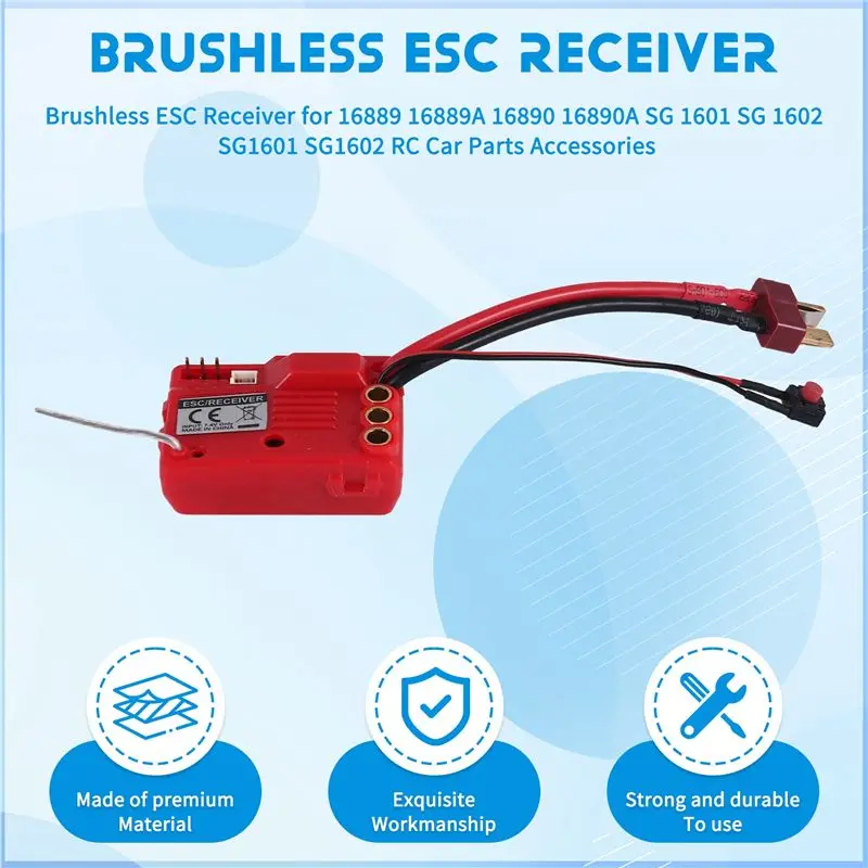 AS96-Brushless ESC Receiver For HBX 16889 16889A 16890 16890A SG 1601 SG 1602 SG1601 SG1602 RC Car Parts Accessories