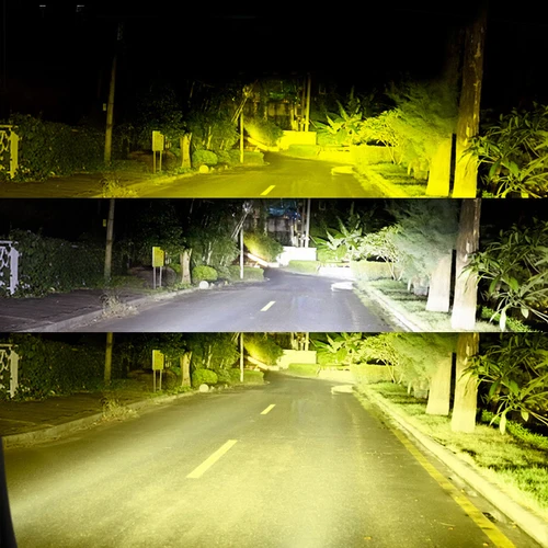 2x100W amarillo blanco doble Color faro LED para coche 3000K + 4300K + 6000K H4 H8 H11 HB3 9006 H7 bombillas LED antiniebla 12V H1 9005 luces antiniebla
