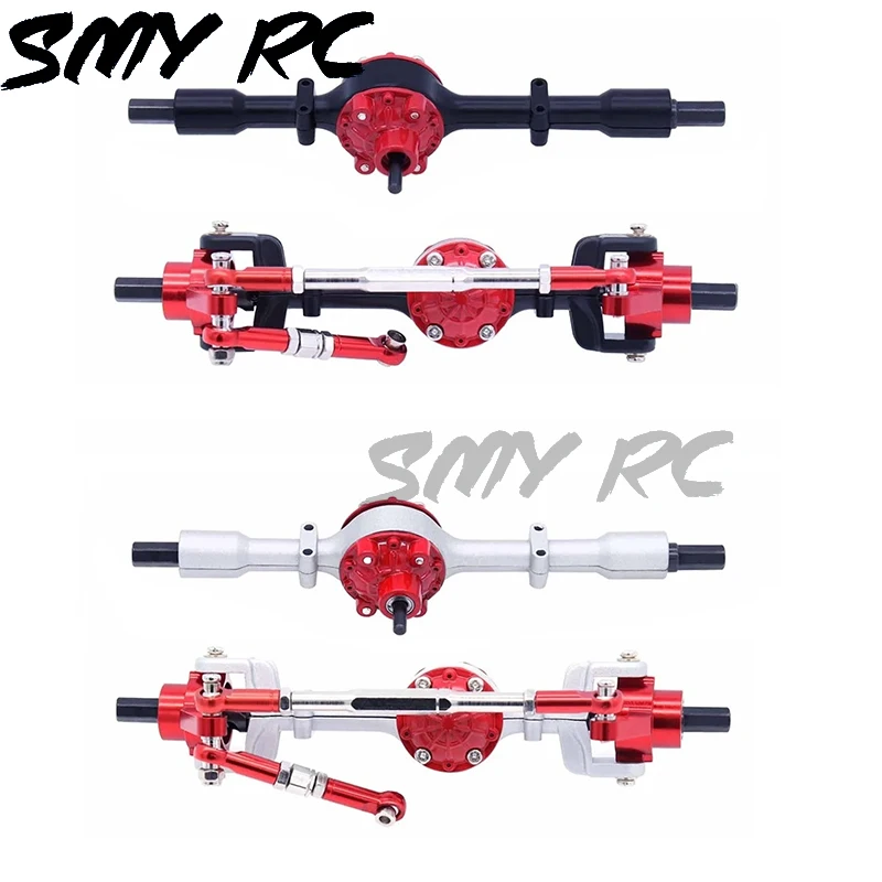 WPL C14 C24 C34 C44 C54 B14 B24 metalowy zestaw przednia i tylna oś 1/16 akcesoria części do ulepszenia samochodów zdalnie sterowanych