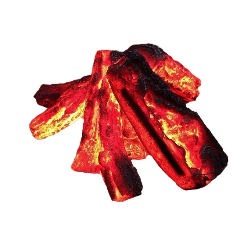Charcoal fire ornaments Stage props Bonfire red ornaments Sculpture Torch Festival activities