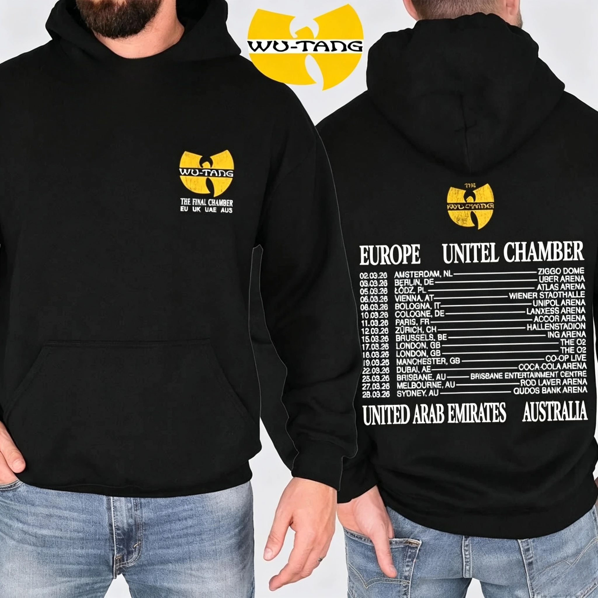 2026 Wu-Tang Clan Fan peripheral hoodie, 3D printed suitable for both men and women, fashionable outdoor street top