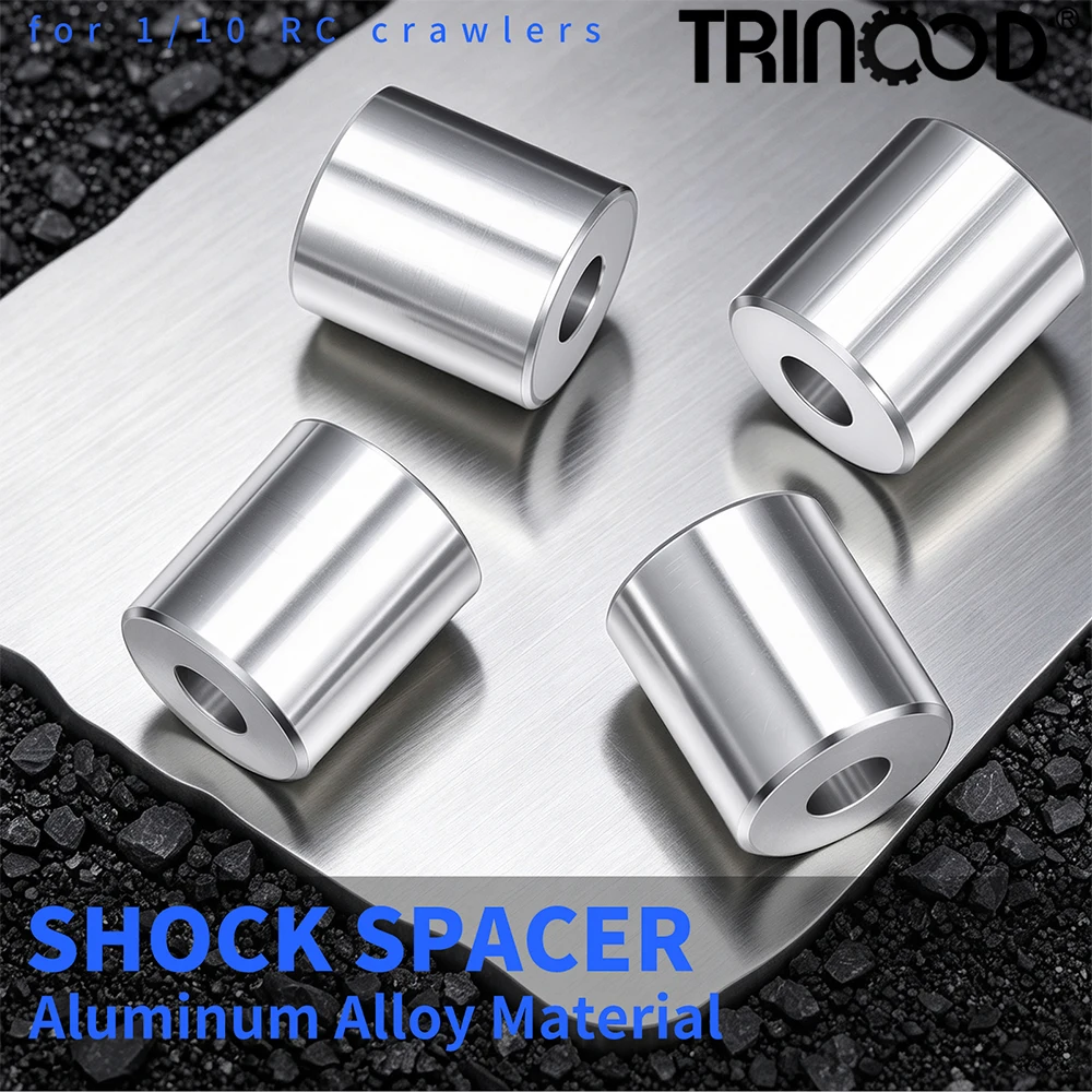 TRINOOD 4Pcs Aluminum Shock Stand Flat Washer Sleeve Bushing Gasket for 1/10 Tamiya Clod Buster Upgrade Parts