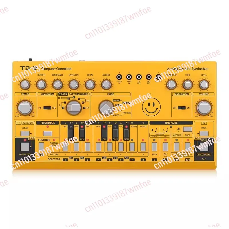 TD-3 AM Analog Bass Line Synthesizer with VCO, VCF, 16-Step Sequencer, Distortion Effects and 16-Voice Poly Chain
