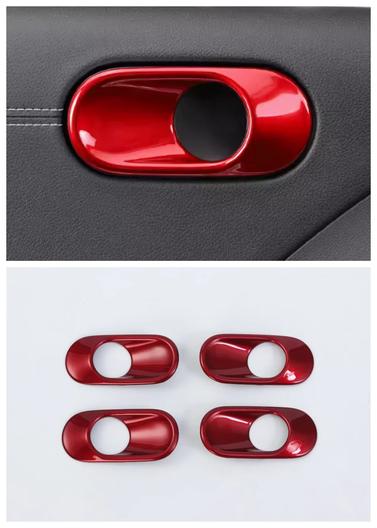 

Suitable for the 2023 Mercedes Benz Smart Elf 1 inner door handle decorative frame ABS car parts 4-piece set