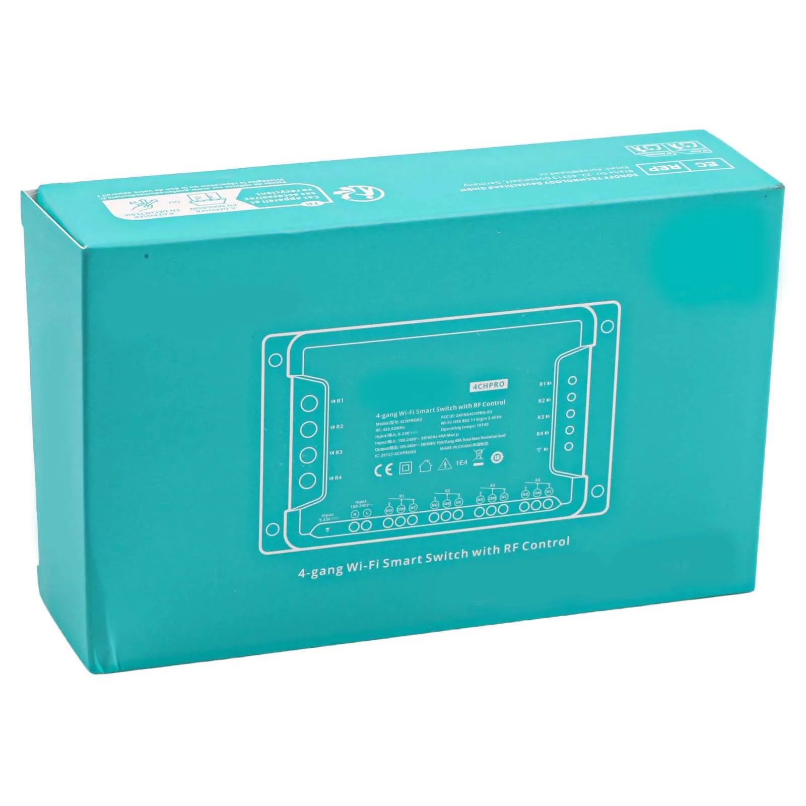 

433MHz 4CH PRO R3 APP IFTTT Customizable Timer Automation 433MHz Control 90.2*115*40mm For EWeLink For Smart Home