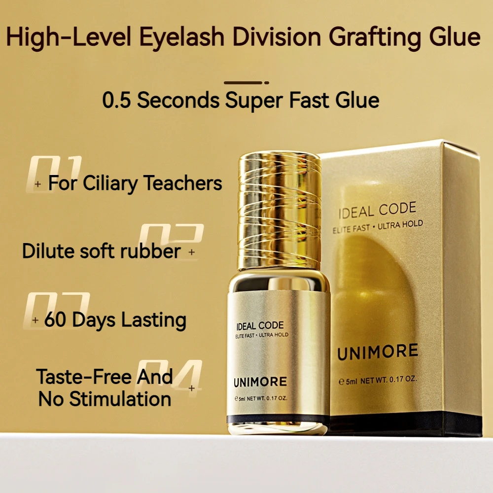 0.5S Drying Unimore Glue South Korea Fastest Strongest False Eyelash Extensions Supplies Adhesive 5ML Makeup Tools Beauty Shop