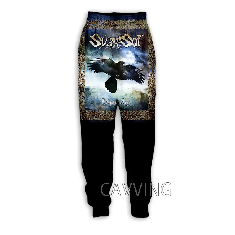 Svartsot-Rock Band 3D calças casuais estampadas, moletom esportivo, calças retas, calças de corrida, nova moda