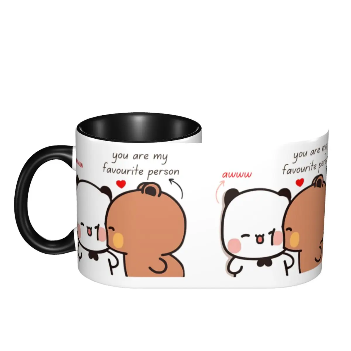 لتقوم بها بنفسك أنت الوحيد الذي أريده من جانبي BuBu DuDu أكواب السيراميك مخصصة فناجين القهوة الخوخ وغوما هدية إبداعية #3