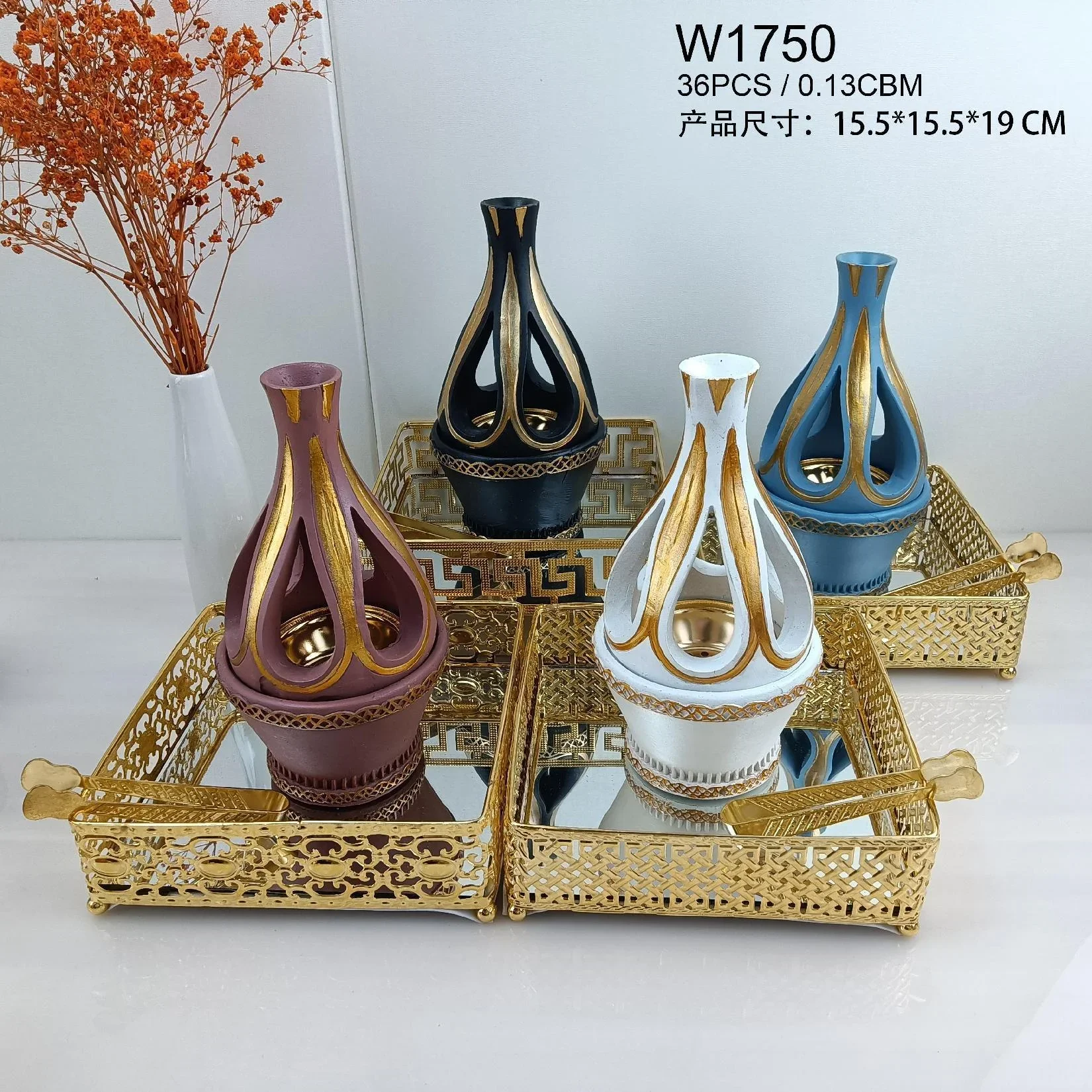 

-New Creative Foreign Trade Resin Incense Burner Set Indoor Decoration Incense Burner