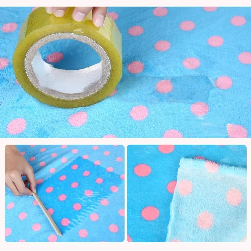 Double Sided Flannel Printed Fabric Coral Velvet Pajama Blanket Cushion Dolls Handmade Plush Cloth For Autumn Winter 0.5*1.6M