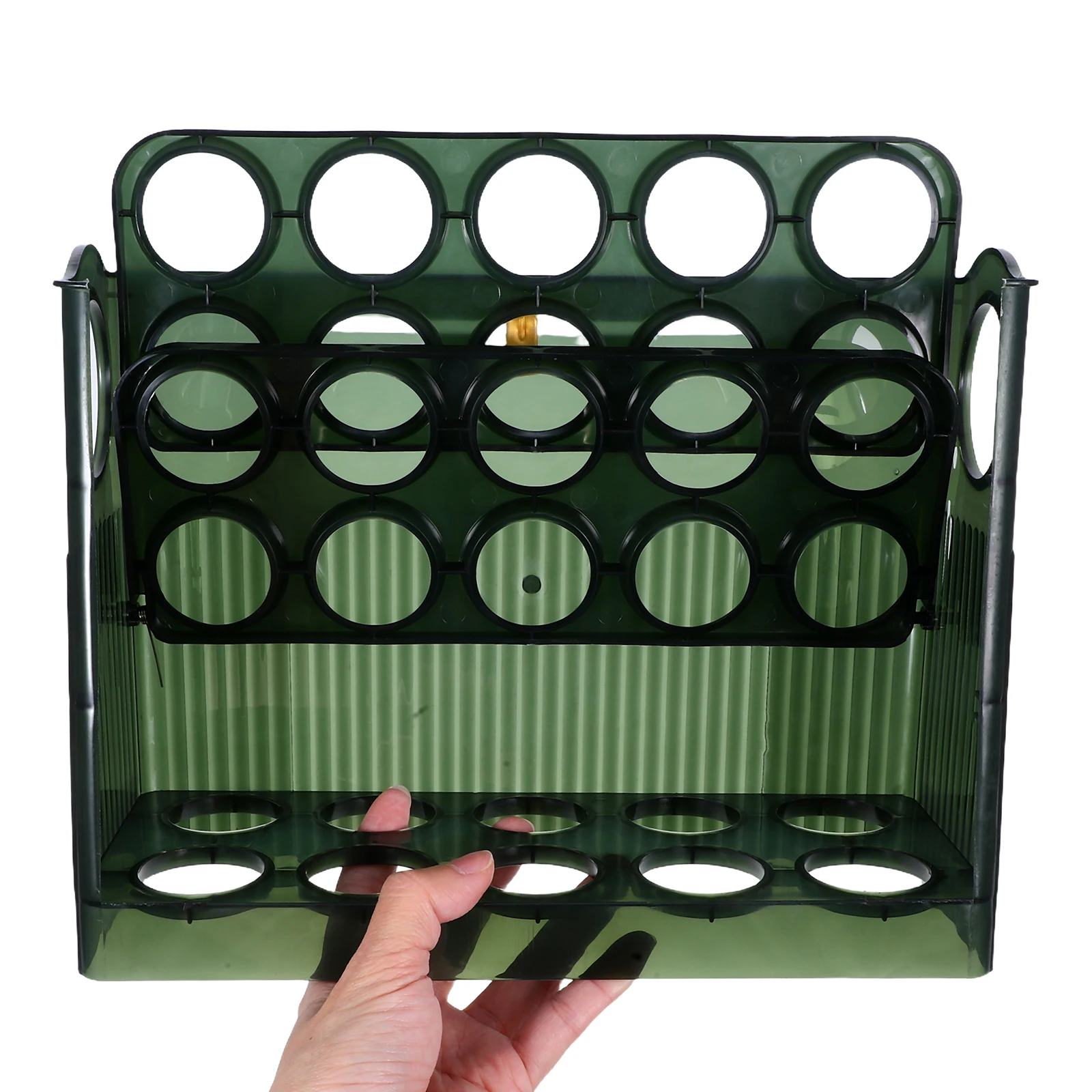 

Flip Design Storage Box for Fridge Organizer Chicken Holder Plastic Refrigerator Egg Container Space-Saving Large Capacity