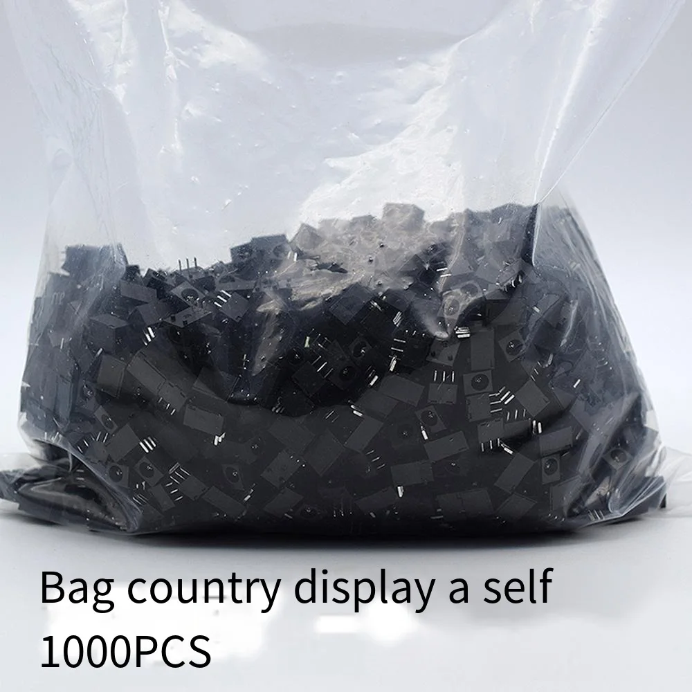 Dc socket DC003A with head three pin plug-in dc003 horizontal headless power supply charging DC socket