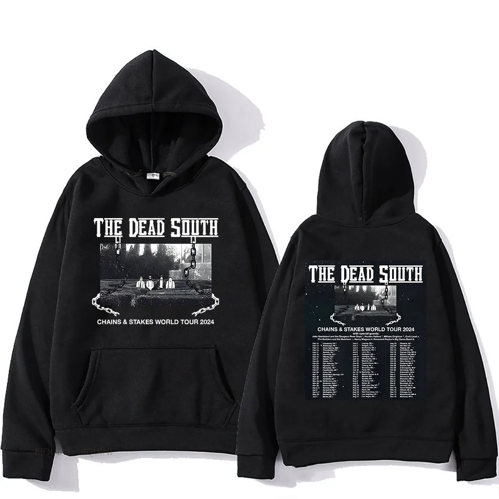 De Dode Zuidband Print Hoodies Heren Streetwear Hiphop Sweatshirts Met Grafische Bedrukking En Mannelijke Hoody Met Capuchon