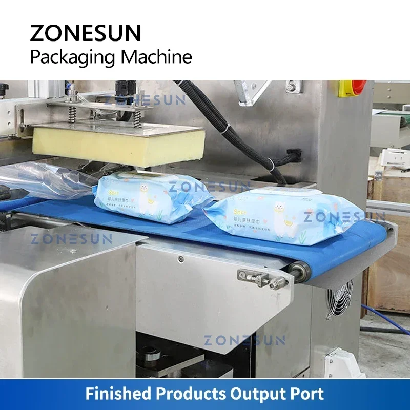 ZONESUN ZS-WP550A Salviette umidificate automatiche che fanno macchina Confezione piatta Salviette per neonati Linea di imballaggio antisettico per tessuti