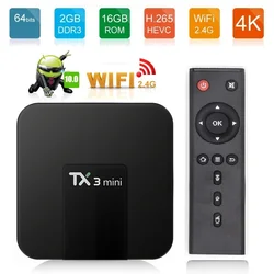 TX3 Mini Smart TV Box, Android 10.0, H313, 1G, 2G, 8G, 16G, 4K, H.265, Dual 2.4G, WiFi, Media Player
