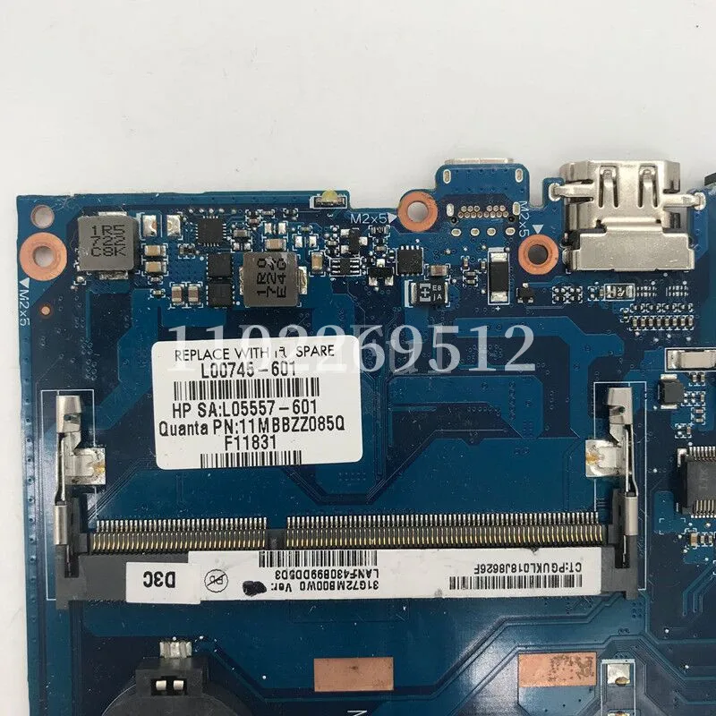 

L00745-601 L00745-001 для ноутбука HP 14-BP, материнская плата с процессором SR2KN N3060, материнская плата DAG72DM6D0, 100% полное тестирование, работает хорошо