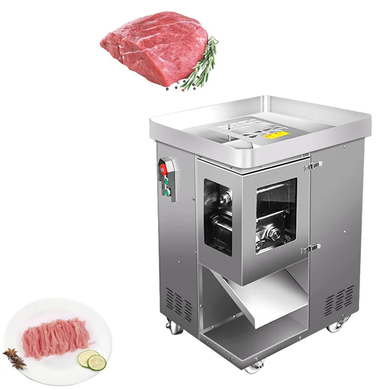 Large-scale Commercial Meat Slicer Machine Fully Automatic Stainless Steel Meat Shredded Cutter Machine