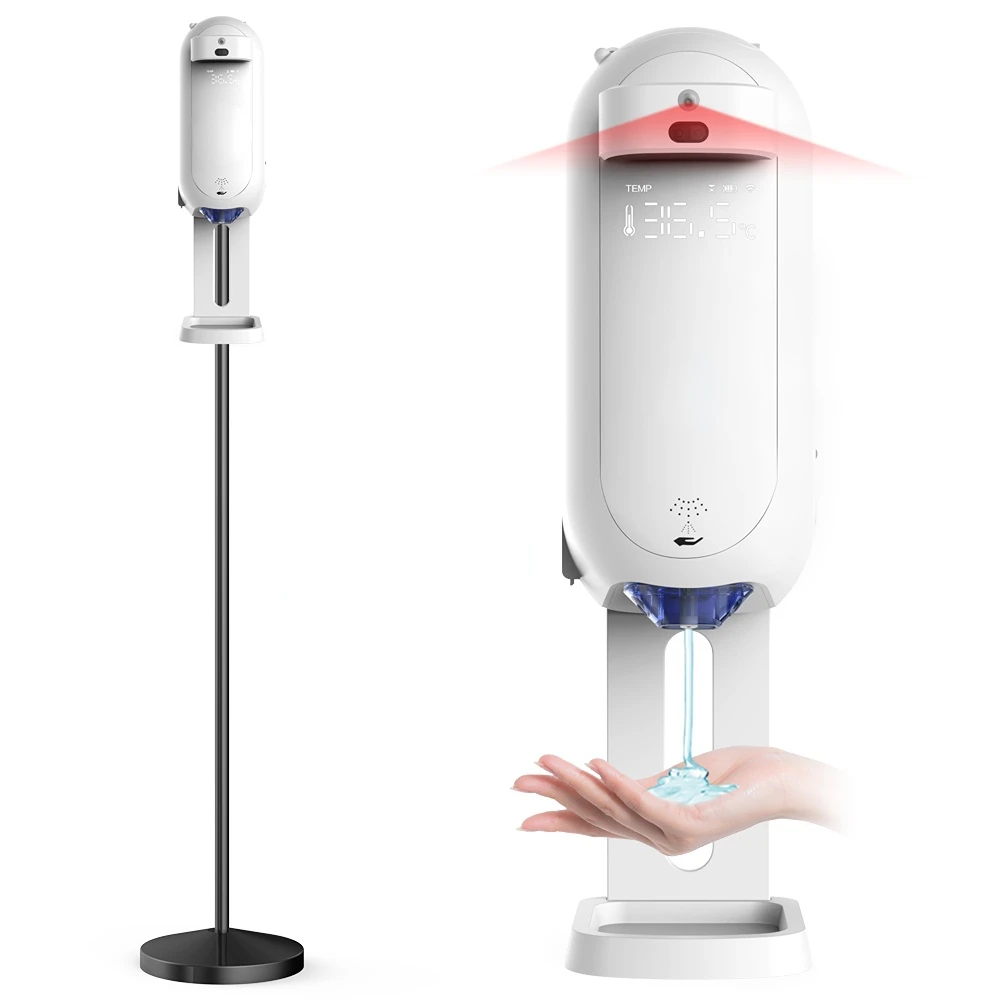 

liquid soap dispenser sanitizer dispenser thermometer automatic ai body temperature Free spare parts