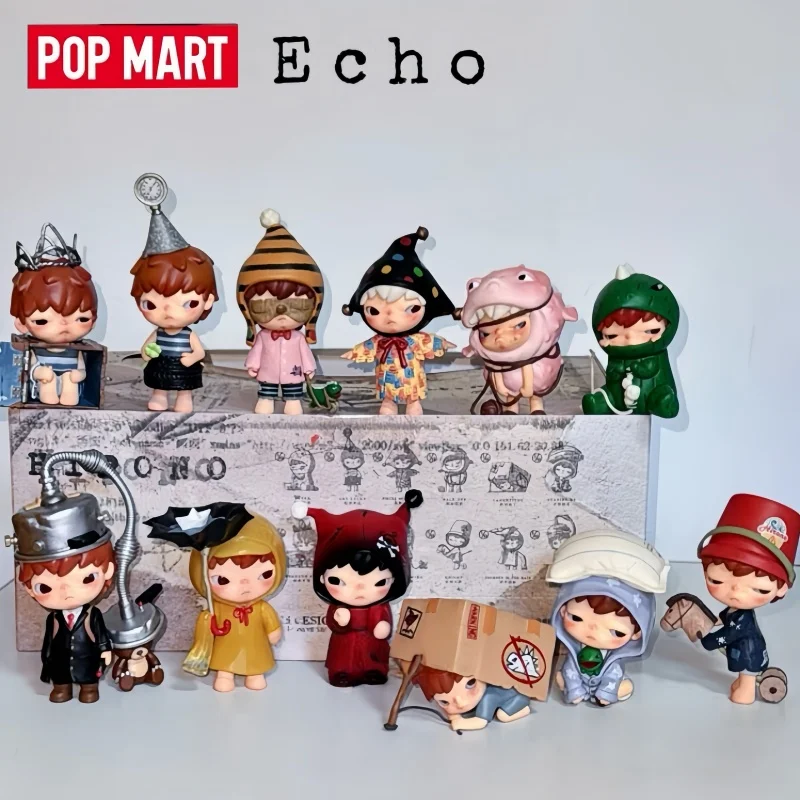 POPMART Hirono Echo Series Genuine Blind Box Kawaii PVC/ABS Figure 6-9cm with 12+1 Secret Chase Trendy Collectible Toy