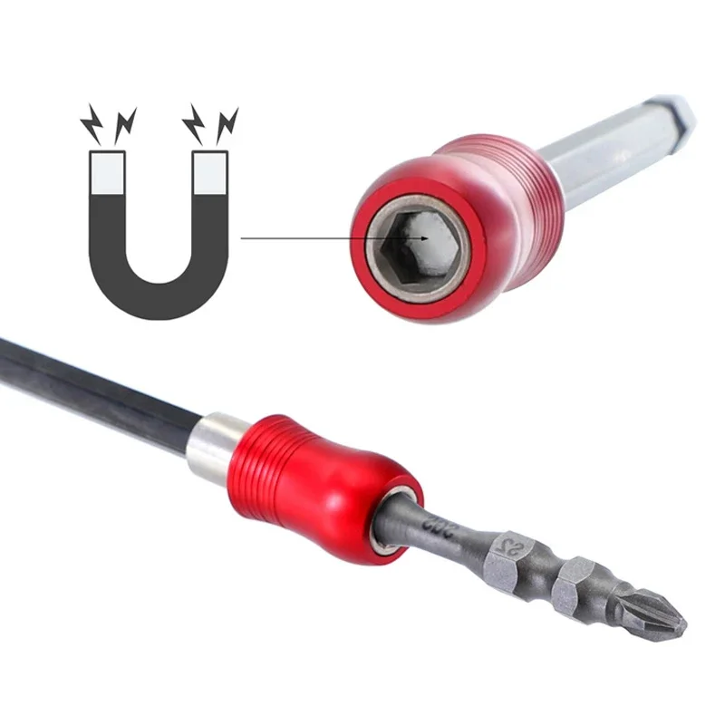 1 шт., 60-400 мм, магнитный держатель для сверл, 1/4 дюйма, шестигранная быстроразъемная отвертка, держатель бит, удлинитель, аксессуары для